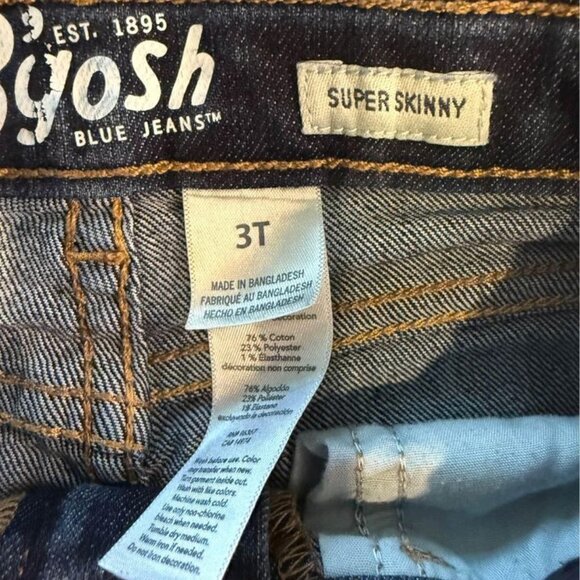 Super Skinny Osh Kosh B’Gosh Dark Blue Toddler Jeans-Size 3T - Picture 2 of 4